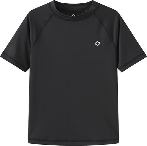 HODOSPORTS Boys UPF 50+ Rash Guard Swim Shirts Short Sleeve Quick Dry UV Protection Sun Shirt in Saudi Arabia