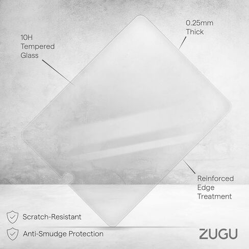 ZUGU CASE Screen Protector for iPad Pro 12.9 3rd/4th/5th/6th Gen - Tempered Glass Scratch-Resistant Film - Fingerprint & Smudge-Resistant Protector - Includes Biodegradable Installation Guide in Kuwait