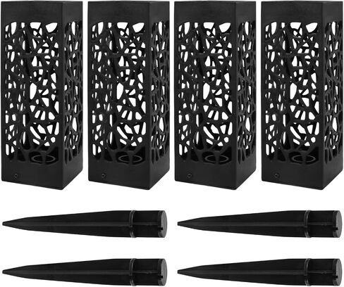 2 Pack 12 Inch Grave Vases for Cemetery with Stake, Graveside Flower Holder, Memorial Day Grave Decorations Cemetery Vases for Grave for Graveyard Headstone Flower Marker(Black) in Saudi Arabia