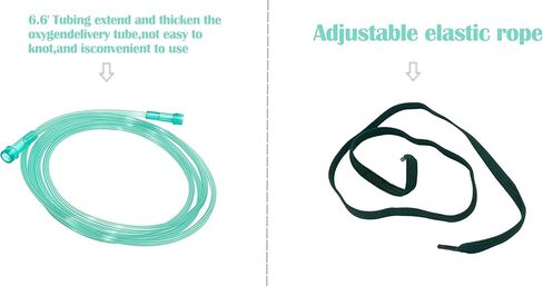3 Pack Oxygen Mask for Face Adult with 6.6' Tube & Adjustable Elastic Strap - Size L in Kuwait