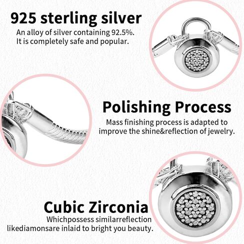 S925 Sterling Silver Snake Bracelet DIY Beaded Bracelet in Kuwait