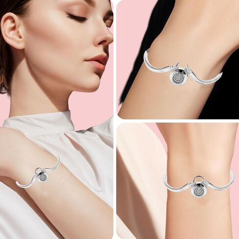 S925 Sterling Silver Snake Bracelet DIY Beaded Bracelet in Kuwait