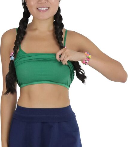 Tobeinstyle Girl's Cotton Cotton Longer Camisole مع صدري تدريب على الرف المدمج in Kuwait