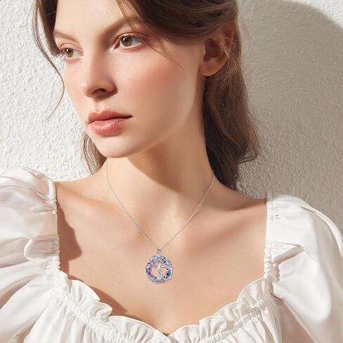 TOUPOP Tree of Life Necklace for Women 925 Sterling Silver Family Tree Austrian Crystal Jewelry Birthday Christmas Gifts for Mom Wife Her in Kuwait