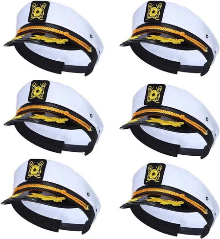 dodowin Captain Hat Sailor Hat for Women Boating Captain Hat for Men for Party White in Saudi Arabia