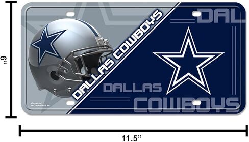 علامة Rico Industries NFL Washington Commanders سبليت معدنية تلقائية مقاس 8.5 بوصة × 11 بوصة - رائعة للشاحنة/السيارة/سيارات الدفع الرباعي in Kuwait
