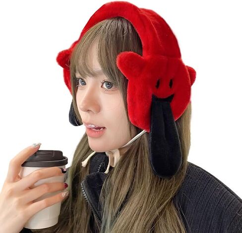 XGOPTS Funny Winter Earmuffs Cute Tongue Design Ear Warmers Foldable Adjustable Warm Ear Covers Cold Weather Fuzzy Ear Muffs in Kuwait