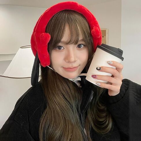 XGOPTS Funny Winter Earmuffs Cute Tongue Design Ear Warmers Foldable Adjustable Warm Ear Covers Cold Weather Fuzzy Ear Muffs in Kuwait