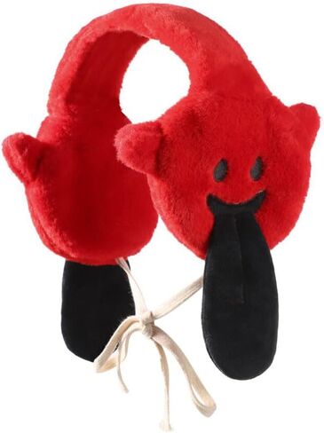 XGOPTS Funny Winter Earmuffs Cute Tongue Design Ear Warmers Foldable Adjustable Warm Ear Covers Cold Weather Fuzzy Ear Muffs in Kuwait