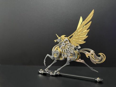 Decorative Winged Pegasus Figurine, Unicorn Sculpture, Made with Metal, Aloy, Steel and Bronze. (Gold) in Saudi Arabia