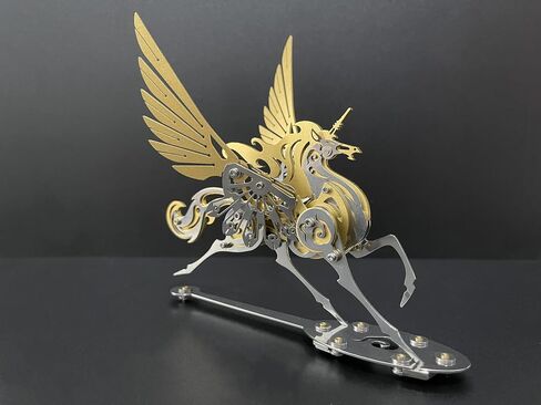 Decorative Winged Pegasus Figurine, Unicorn Sculpture, Made with Metal, Aloy, Steel and Bronze. (Gold) in Saudi Arabia