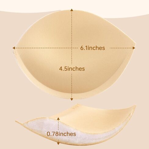 Women's Push Up Bra Pads Inserts 2 Pairs Breast Enhancer Cups Add 1-2 Cup Sizes Instantly A/B, C Cup Available in Kuwait