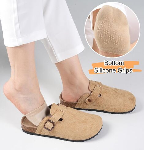 Toe Socks Womens for Mules, Half Socks Toe Topper Covers No Show Invisible Non-slip Liners for Clogs 6/8 Pairs in Saudi Arabia