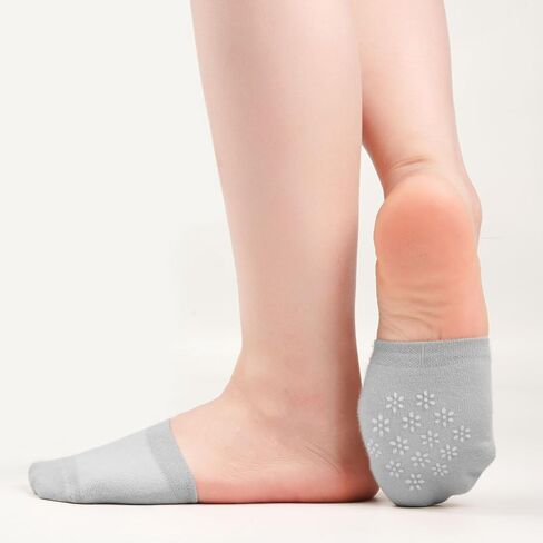 Toe Socks Womens for Mules, Half Socks Toe Topper Covers No Show Invisible Non-slip Liners for Clogs 6/8 Pairs in Saudi Arabia