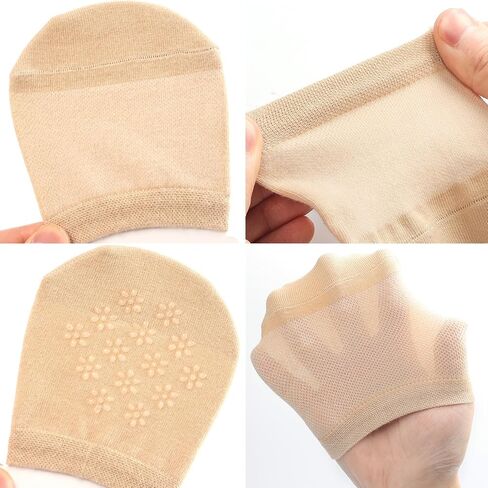 Toe Socks Womens for Mules, Half Socks Toe Topper Covers No Show Invisible Non-slip Liners for Clogs 6/8 Pairs in Saudi Arabia