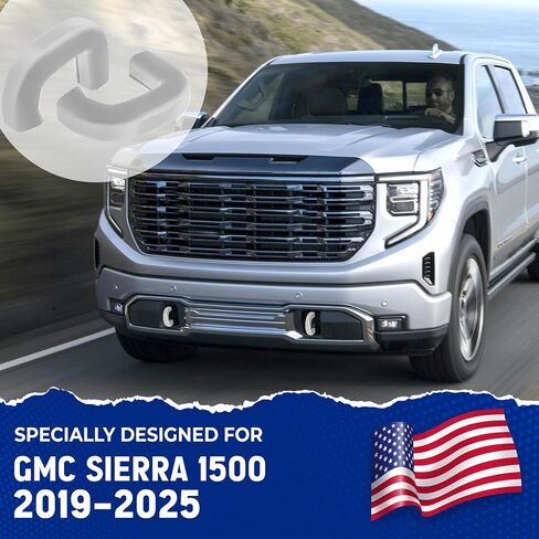 غطاء خطاف السحب متوافق مع GMC Sierra 1500 2019 ، 2020 ، 2021 ، 2022 ، 2023 ، 2024 ، 2025 - تصميم الترقية ، مطاط السيليكون ، الأحمر in Kuwait