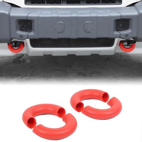 4PCS Car Bumper Towing Hitch Covers Compatible with INEOS Grenadier 2020-2025 Front & Rear Bumper Tow Hook Covers Trailer Hitch Rubber Sleeve Receiver Protector Cover (Red) in Saudi Arabia