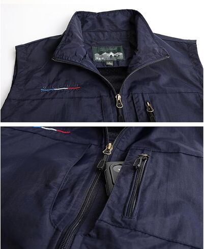 Mens Quick Dry Fishing Vests Lightweight Sleeveless Jackets with Zipper Pockets for Travel Hiking in Saudi Arabia