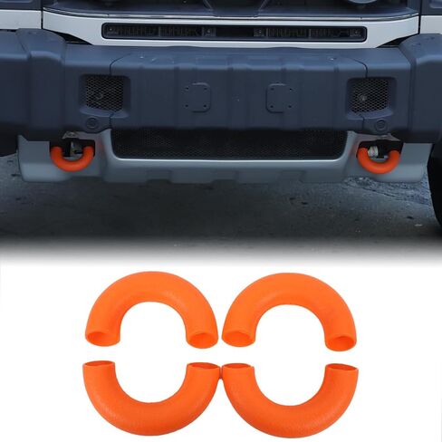 4PCS Car Bumper Towing Hitch Covers Compatible with INEOS Grenadier 2020-2025 Front & Rear Bumper Tow Hook Covers Trailer Hitch Rubber Sleeve Receiver Protector Cover (Red) in Saudi Arabia