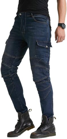 Motorcycle Pants, Versatile Durable Motorcycle Jeans for Men & Women Riding Pants Trousers with Kenn & Hip Armor Pads in Saudi Arabia