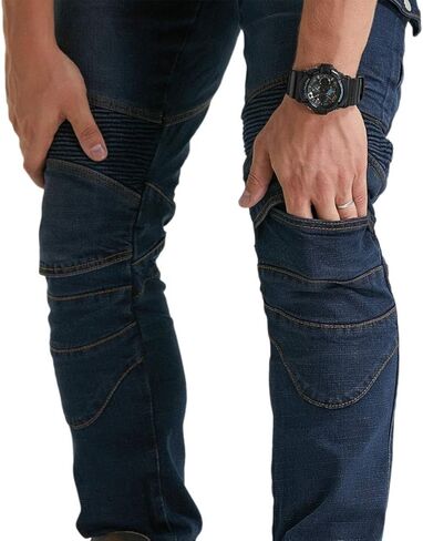 Motorcycle Pants, Versatile Durable Motorcycle Jeans for Men & Women Riding Pants Trousers with Kenn & Hip Armor Pads in Saudi Arabia