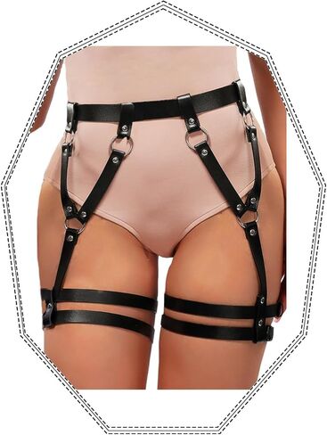 Maeaccx Leather Leather Leather Harness حزام حزام الساق جسم الجسد للنساء in Saudi Arabia
