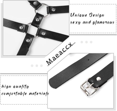 Maeaccx Leather Leather Leather Harness حزام حزام الساق جسم الجسد للنساء in Saudi Arabia