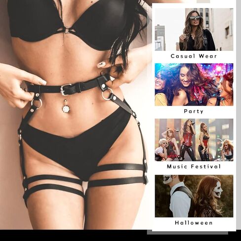 Maeaccx Leather Leather Leather Harness حزام حزام الساق جسم الجسد للنساء in Saudi Arabia