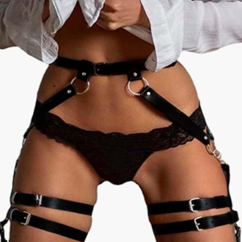 Maeaccx Leather Leather Leather Harness حزام حزام الساق جسم الجسد للنساء in Saudi Arabia