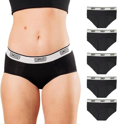 Bambody Absorbent Hipster, Period Underwear for Women and Teens - Maternity, Postpartum - Breathable, Silky Smooth in Saudi Arabia