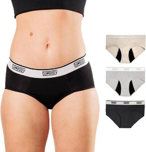 Bambody Absorbent Hipster, Period Underwear for Women and Teens - Maternity, Postpartum - Breathable, Silky Smooth in Saudi Arabia