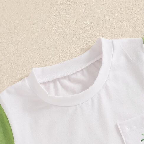 Ledy Champswiin Toddler Baby Boy Summer Outfit Color Block Short Sleeve T-shirt Pullover Tops Jogger Shorts Clothes Set in Kuwait