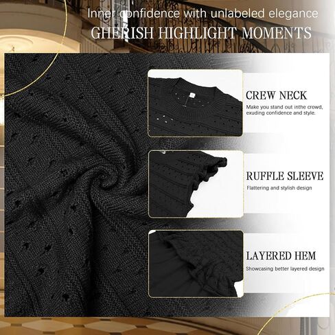 Women’s 2025 Summer Causal Ruffle Sleeve Crochet Knit Tops Long Dress for Ladies Fall Trendy Tiered Dress in Saudi Arabia