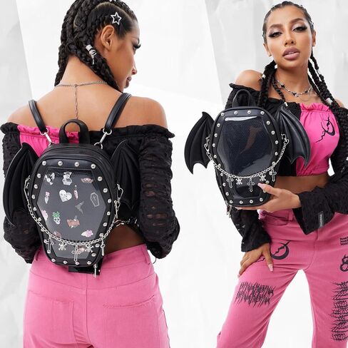 Gothic Coffin Shape Fashion Purses and Handbags for Women Halloween Shoulder Bag Backpack in Saudi Arabia