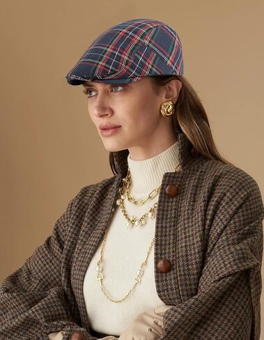 قبعات Newsboy منقوشة قبعة رجعية غاتسبي كاببي القبعة للنساء الرجال in Kuwait