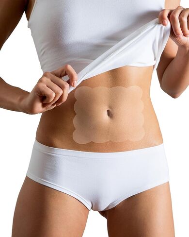 Skinnies Tummy Tuck Tape - Patented & Made in USA - Slim Belly 3-4 Inches Instantly - Clear No-Pinch Adhesive Strips, Sweatproof and All-Day Wear Body Tape for Women - 5 Pack in Saudi Arabia
