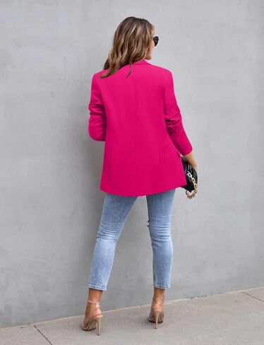 CRAZY GRID Womens Casual Blazer Jacket Long Sleeve Open Front Work Office Blazer Lapel Button Jacket in Saudi Arabia