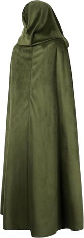 Halloween Medieval Costume Renaissance Cloak with Hood Medieval Cloak with Hood Long Adult Men And Women in Kuwait