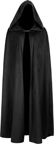Halloween Medieval Costume Renaissance Cloak with Hood Medieval Cloak with Hood Long Adult Men And Women in Kuwait