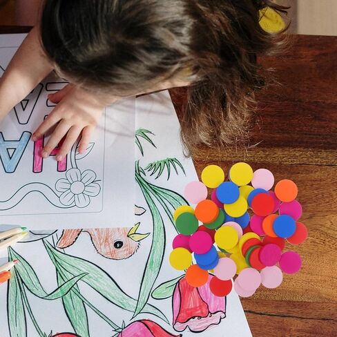 DECHOUS 50Pcs Colorful Wood Discs, 0.8in Small Colored Round Wooden Discs, DIY Round Wood Discs Cutout Ornaments for DIY Crafts Art Projects Decoration in Kuwait