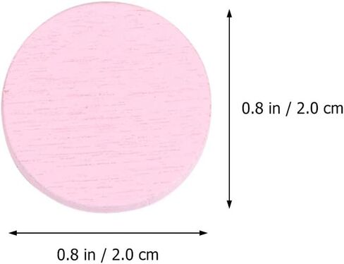 DECHOUS 50Pcs Colorful Wood Discs, 0.8in Small Colored Round Wooden Discs, DIY Round Wood Discs Cutout Ornaments for DIY Crafts Art Projects Decoration in Kuwait