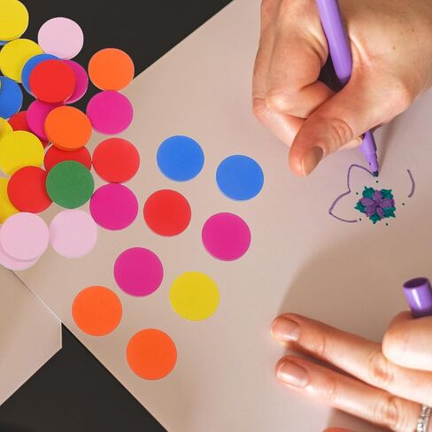 DECHOUS 50Pcs Colorful Wood Discs, 0.8in Small Colored Round Wooden Discs, DIY Round Wood Discs Cutout Ornaments for DIY Crafts Art Projects Decoration in Kuwait