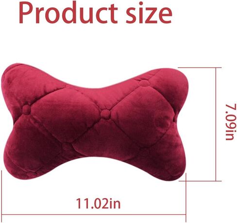 2PCS Car Headrest Pillow, Soft Comfortable Vehicle Neck Pillow Cushion, Automotive Interior Head Rest Pad Accessories for Driving Fatigue Relief, Universal for SUV, Sedan, Truck (Black) in Kuwait