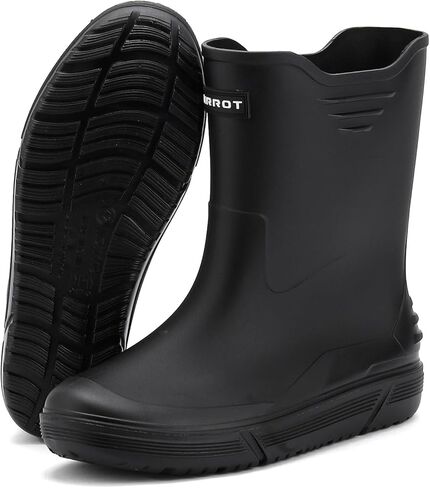أحذية المطر HSTTGSR للرجال مقاوم للماء أحذية مطاطية غير قابلة للانزلاق في الهواء الطلق أحذية الحديقة في منتصف العجل أحذية أحذية الراحة خفيفة الوزن لتسلق الصيد in Kuwait