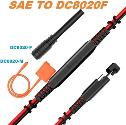 موصل SolarEnz DC8mm أنثى إلى SAE متوافق تمامًا مع لوحة الطاقة الشمسية ومنفذ توصيل الطاقة الشمسية RV ومحطة الطاقة المحمولة in Kuwait