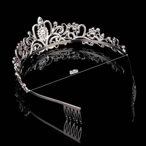Princess Crown for Women, Crystal Queen Tiaras for Girls Bridal Hair Accessories Gifts for Birthday Wedding Prom, Bridal Party, Pageant, Halloween Christmas Costume in Saudi Arabia