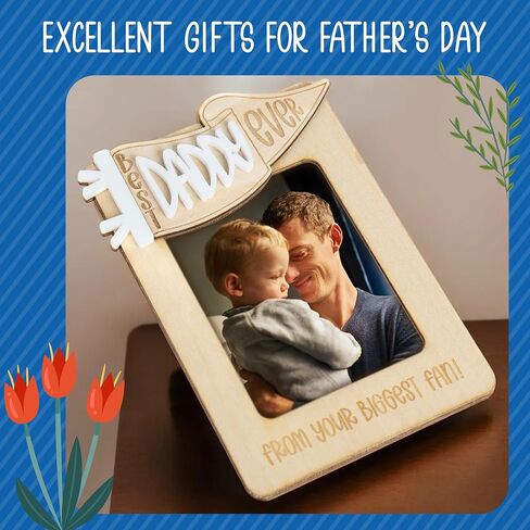 Car Picture Frame For Dad, Car Visor Photo Frame Accessories, Small Father's Day Birthday Gifts From Daughter, Son, Unique Valentines Gifts For Dad From Kids, Cute Decorations For Father (With Clip) in Saudi Arabia