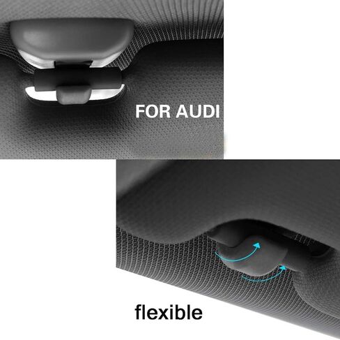 2PCS Audi Inner Sun Bisor Clips ، HOACK LOCKED CAR LOTER INTERIOR COR - متوافق مع Audi Q5 Q3 A1 A3 A4 A5 S3 S5 TT ، OEM: 8U0857562A (أسود) in Kuwait