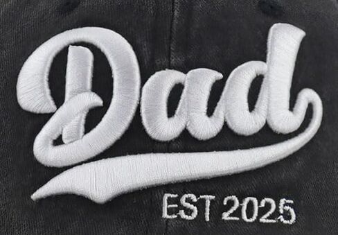 2PCS Mom and Dad EST 2025 2026 Hat, Adjustable 3D Embroidered New Parents Gifts Baseball Cap in Kuwait