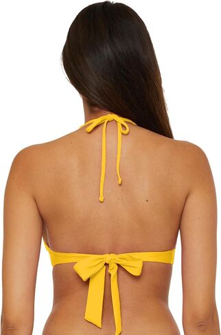 Becca Women's Marble Canyon Halter Bikini Top ، قابل للتعديل ، تعادل الظهر ، ملابس السباحة in Kuwait